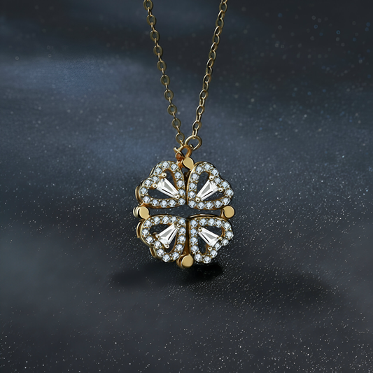 Crystal Heart Flower Pendant Original