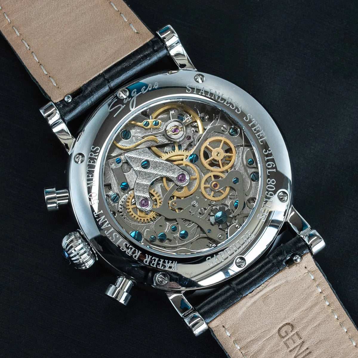 Sugess Mechanical Watch ST1908 Chronograph Moonphase