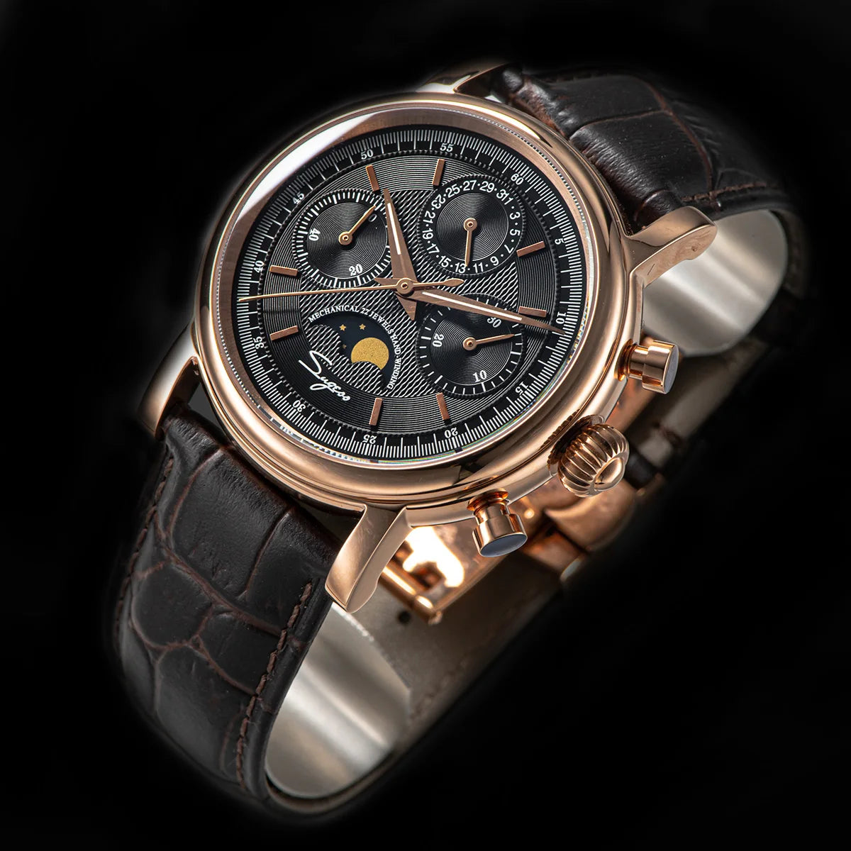 Sugess Mechanical Watch ST1908 Chronograph Moonphase