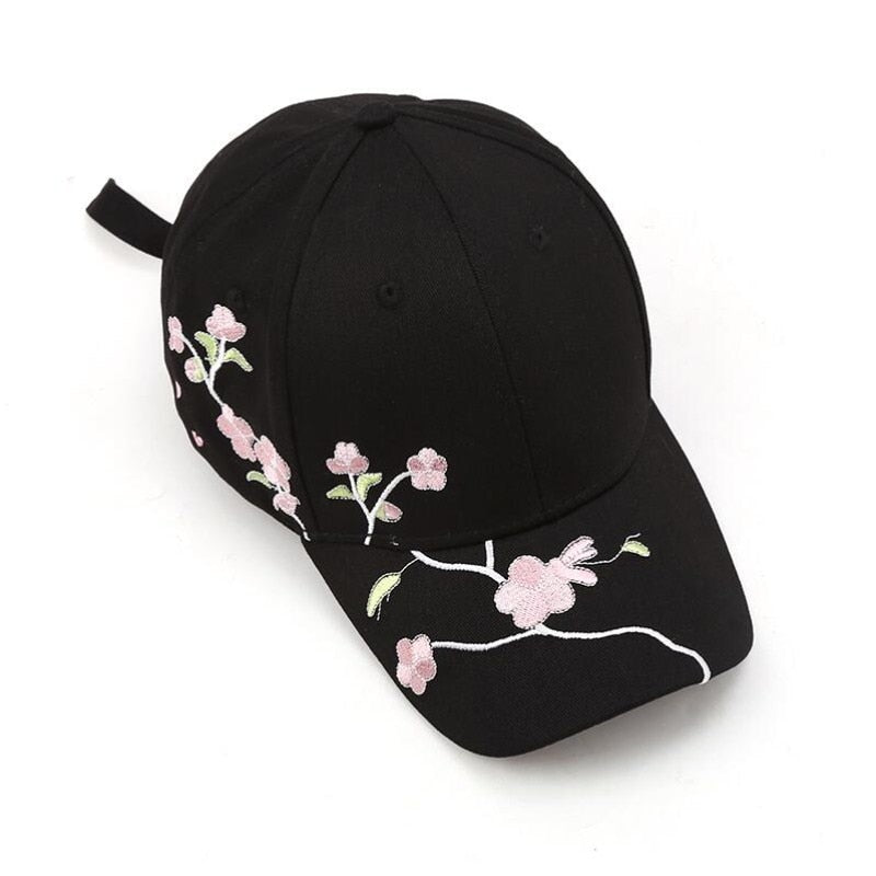 Symmetrical Flower Embroidery Baseball Cap By Lux