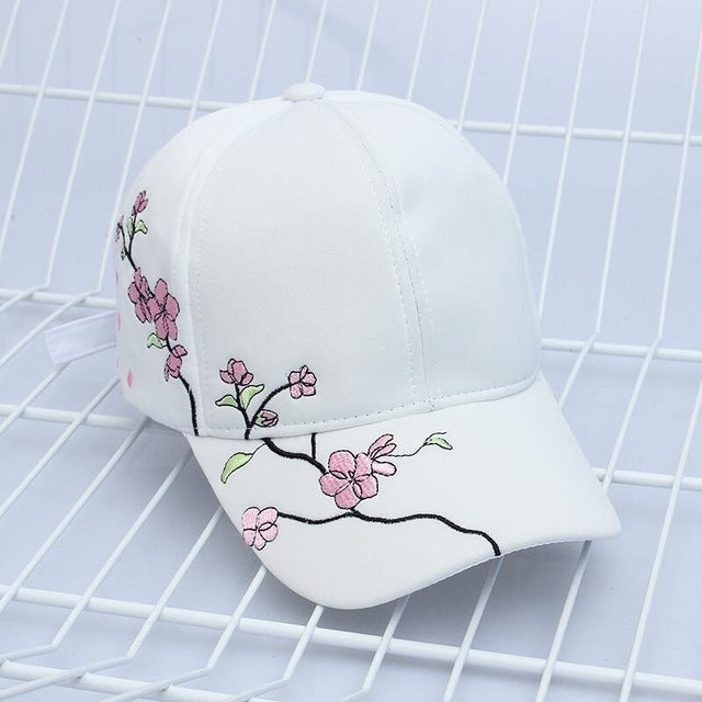 Symmetrical Flower Embroidery Baseball Cap By Lux