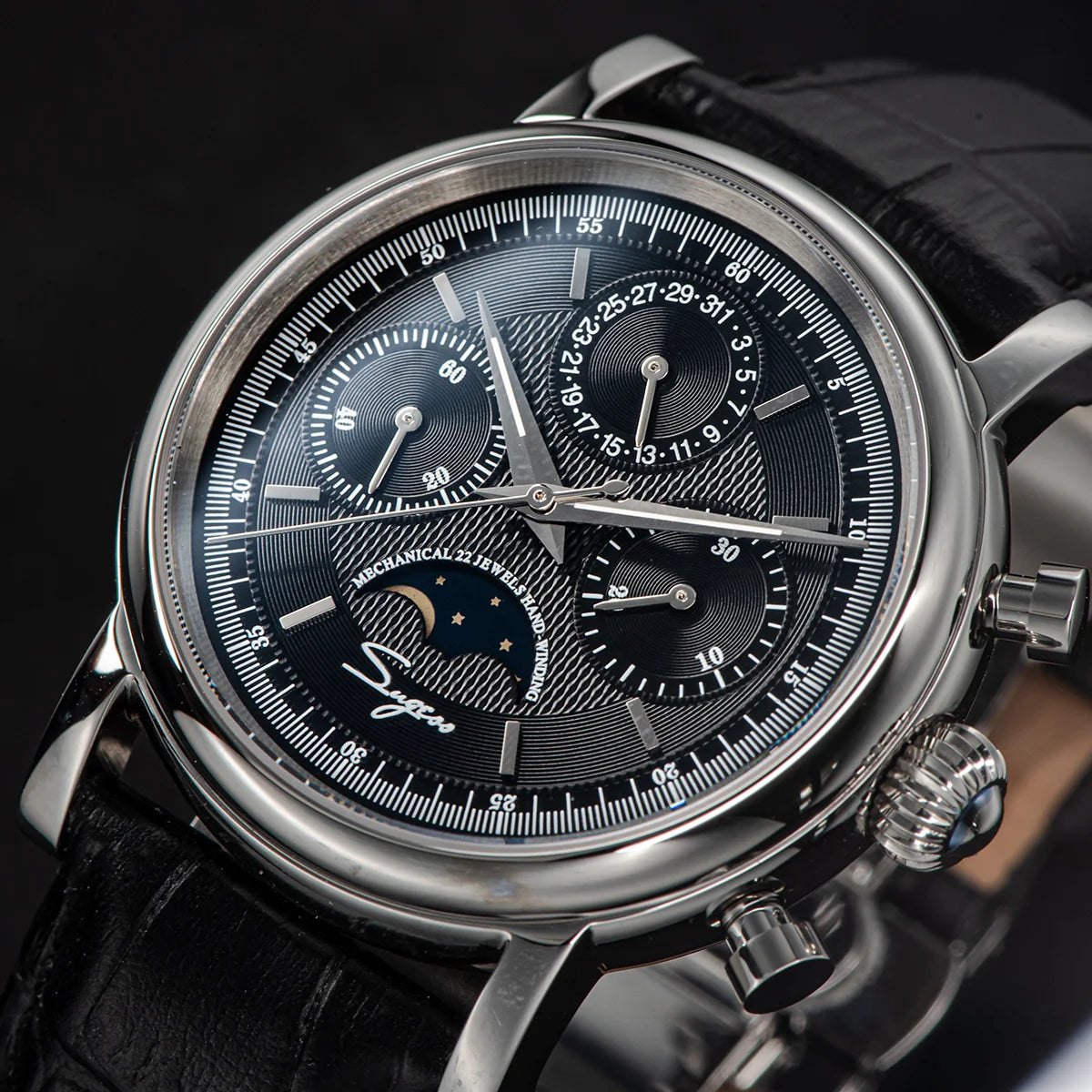 Sugess Mechanical Watch ST1908 Chronograph Moonphase