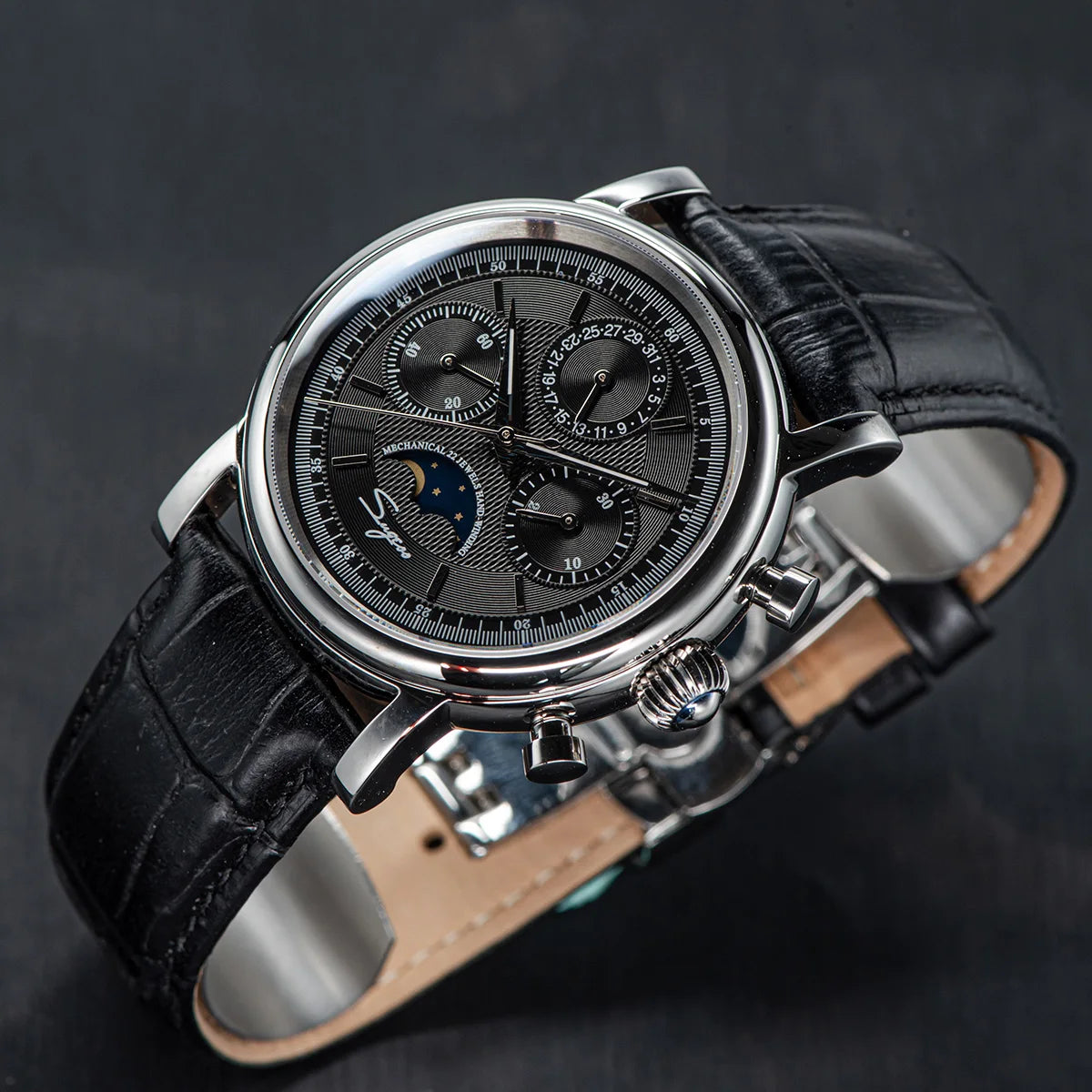 Sugess Mechanical Watch ST1908 Chronograph Moonphase