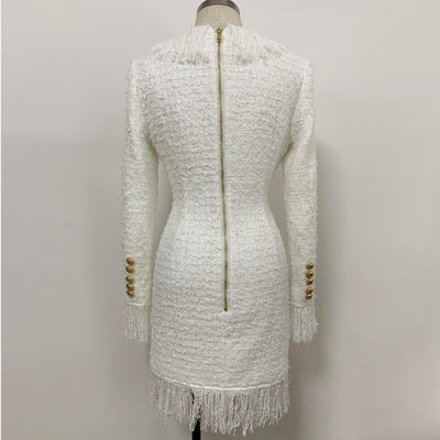 Classic Tassel Tweed Dress By Lux On Demand